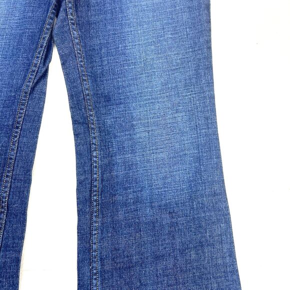 Isaac Mizrahi Womens jeans Size 8 Blue Wide Leg High Rise Denim Jeans - Picture 7 of 16